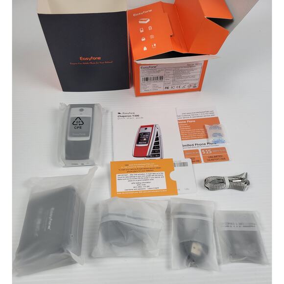 NOB Easyfone T300-4G‎ Flip Cell Phone Seniors 2.4'' HD Display Big Buttons - Picture 1 of 7